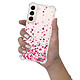 Evetane Coque Samsung Galaxy S22 5G Silicone antichocs Solides coins renforcés  transparente Motif Confettis De Coeur pas cher