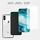Acheter Evetane Coque en verre trempé iPhone Xs Max Bleu Nacré Marbre .