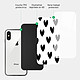Acheter Evetane Coque en verre trempé iPhone Xs Max Coeurs Noirs .