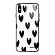 Evetane Coque en verre trempé iPhone Xs Max Coeurs Noirs . Coque en verre trempé iPhone Xs Max Coeurs Noirs Ecriture Tendance et Design .