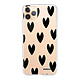 Evetane Coque iPhone 11 Pro 360 intégrale transparente Motif Coeurs Noirs Tendance . Coque iPhone 11 Pro 360 intégrale transparente Coeurs Noirs Tendance .