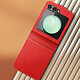 Avizar Coque Clapet pour Samsung Galaxy Z Flip 5 Languette Magnétique Chesterfield Rouge pas cher