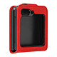 Avizar Coque Clapet pour Galaxy Z Flip 5 Languette Magnétique Chesterfield Rouge - Une coque à clapet éco-cuir rouge, de la série Chesterfield, conçue spécialement pour le Samsung Galaxy Z Flip 5