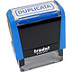 TRODAT Tampon X-print 4912 Formule Commerciale Texte + Picto 'DUPLICATA' Bleu Tampon multi-formules