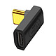 Avizar Adaptateur USB C Mâle vers Femelle Coudé 90 degrés 240W Synchro 40Gbps Vidéo 8K Adaptateur coudé 90° pour une configuration propre et efficace de vos connexions USB-C