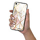 Evetane Coque iPhone 7/8/ iPhone SE 2020/ 2022 Coque Soft Touch Glossy Marbre Rose Losange Design pas cher
