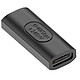 Avizar Adaptateur USB-C Femelle 3 en 1 Charge, Synchronisation, Vidéo Noir - Un adaptateur rallonge USB C Femelle vers USB C Femelle, idéal pour étendre la connexion entre deux câbles ou appareils USB type C