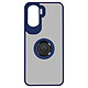 Avizar Coque pour Honor 90 Lite Bi-matière Bague Métallique Support Vidéo Ringip Bleu - Coque anneau contour bleu, de la série Ringrip, conçue spécialement pour votre Honor 90 Lite