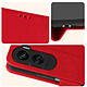 Acheter Avizar Étui pour Honor 90 Lite Portefeuille Fonction Support Vidéo Rouge