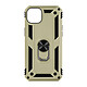 Avizar Coque pour iPhone 15 Hybride Bague Magnétique Série ArmoRing Or - Coque bi-matière doré de la série ArmoRing, spécifiquement conçue pour iPhone 15