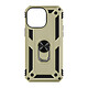 Avizar Coque pour iPhone 15 Pro Max Hybride Bague Magnétique Série ArmoRing Or - Coque bi-matière doré de la série ArmoRing, spécifiquement conçue pour iPhone 15 Pro Max