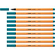 STABILO Stylo-Feutre POINT 88 Pointe Fine 0,4 mm turquoise x 10 Feutre à pointe fine