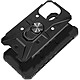 Avizar Coque Bague pour iPhone 15 Plus Bumper Antichoc Série ArmoRing Bump Noir pas cher