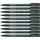 STAEDTLER Marqueur permanent 'Lumocolor 318F' pointe fine noir x 10 Marqueur permanent