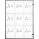 MAUL Vitrine MAULextraslim 9 x A4 Aluminium Vitrine