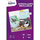 AVERY C9410REV - 8 autocollants enlevables, 199,6 x 289,1 mm, mat, blanc, jet d'encre Etiquette multi-usages