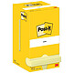 POST-IT Bloc-note adhésif, 76 x 76 mm, jaune Notes repositionnable