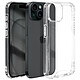 Avizar Coque pour iPhone 15 Dos Rigide Coins Bumper Antichoc Transparent Coque spécialement conçue pour votre Apple iPhone 15
