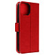 Avizar Étui pour iPhone 15 Pro Max Clapet Portefeuille Fonction Support Vidéo Rouge - Étui rouge de la série Chesterfield spécialement conçu pour iPhone 15 Pro Max