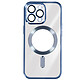 Avizar Coque MagSafe pour iPhone 15 Pro Max Silicone Protection Caméra Chromé Bleu - Coque MagSafe conçue spécifiquement pour votre Apple iPhone 15 Pro Max.