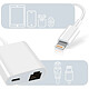 Avizar Adaptateur Lightning vers Ethernet + Lightning Charge Connexion Internet pas cher