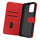 Avizar Étui Portefeuille pour Redmi 12 Chesterfield Grainé Fonction Stand Rouge / Noir - Protection complète contre rayures, chocs et usure quotidienne pour votre Redmi 12