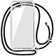Avizar Coque Lanière pour iPhone SE 2022, 2020, 8 et 7 Bumper Série Corda - Coque cordon en polycarbonate transparent de la série Corda, spécialement conçue pour iPhone SE