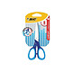 BIC Ciseaux COMFORT Anneux souples 13 cm Rose ou Bleu Ciseaux