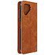 Avizar Étui pour Fairphone 5 Clapet Portefeuille Motif Damier Collection Geo Marron - Étui portefeuille marron conçu pour votre Fairphone 5, collection Geo