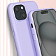 Avizar Coque Cordon pour iPhone 15 Plus Lanière Tour du Cou 80cm série Corda Violet pas cher