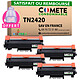 COMETE - TN2420 - Pack de 4 Toners Compatibles avec Brother TN2420 (ou TN2410) - Marque française COMETE - TN2420 - Pack de 4 Toners Compatibles avec Brother TN2420 (ou TN2410) - pour Toner Brother mfc l2710dw ... - Noir