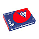 CLAIREFONTAINE Ramette 500 Feuilles Papier 80g A4 210x297 mm Certifié FSC rouge corail x 5 Papier couleur