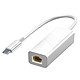 Avizar Adaptateur Ethernet RJ45 blanc pour Ordinateur Windows et Macbook, 1000 Mbps Réseau Ethernet (RJ45) via connexion sur le port USB-C de votre appareil