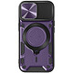 Avizar Coque pour iPhone 15 Bague Métallique Bi-matière Antichoc Violet Coque bague bi-matière pour protéger votre iPhone 15, tout en optimisant son utilisation