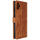 Avizar Etui pour Samsung Galaxy A05 Simili Cuir Effet Brossé Dragonne Marron Étui folio Marron série Strap Cover conçu spécifiquement pour Samsung Galaxy A05