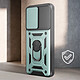 Avis Avizar Coque pour Samsung Galaxy S23 FE Bague Support Cache caméra coulissant Vert