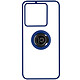 Avizar Coque pour Xiaomi 13T Pro Série Ringrig avec Bague Support Métallique Bleu Anneau 360° pour une prise en main sécurisée et un support mains libres