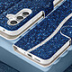 Avizar Étui pour Samsung Galaxy A54 5G Pailleté Disco Portefeuille Support vidéo Bleu pas cher