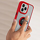 Avis Avizar Coque pour iPhone 15 Pro Hybride Bague Métallique Support Vidéo Ringrip Rouge
