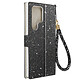 Avizar Étui pour Samsung S23 Ultra Pailleté Disco Portefeuille Support vidéo Noir - Étui Disco Glam Edition en simili cuir, offrant style et éclat à votre Samsung Galaxy S23 Ultra