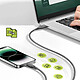 Acheter Moxie Câble pour iPhone en nylon tressé 1,2m, USB vers Lightning Noir