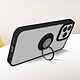 Coque pour iPhone 15 Pro Hybride Bague Métallique Support Vidéo Ringrip Noir pas cher