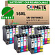 COMETE, Entreprise française - 16XL - 20 Cartouches d'encre Compatibles avec EPSON 16 XL - Noir(5)/Couleur COMETE -16XL - Pack de Cartouches d'encre Compatible avec EPSON 16 XL T1631 Plume pour Cartouche Epson WF 2510 Epson Workforce WF 2630 (5 Noirs 5 Cyan 5 Magenta 5 Jaunes)