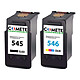 COMETE - 545/546 - 2 Cartouches d'encre Compatibles avec Canon Noir et Couleur - Marque française COMETE 545 546 Cartouches d'encre Compatibles avec Canon PG-545 CL-546 PG545 CL546 BK545 CL546 pour Canon PIXMA tTR4650 TS4650 MG2450 MG2250s MG2950 MG3050 MG3200...