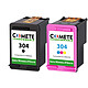 COMETE - 304 - 2 Cartouches d'encre Compatible avec HP 304 - sans Niveau d'encre - Marque française COMETE - 304 - Cartouches d'encre Compatible avec HP 304 - Cartouche 304 sans Affichage du Niveau d'encre pour Imprimante HP 5010 5020 5030 5032 Deskjet 2620 2622 2630...