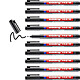 EDDING Feutre Permanent 142M Noir Pointe Moyenne 1 mm x 10 Marqueur permanent