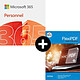 Pack Microsoft 365 Personnel - 1 utilisateur - Abonnement 1 an + FlexiPDF Home & Business - 3 PC - licence perpétuelle