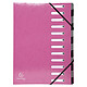 EXACOMPTA Trieur Harmonika Iderama 12 compartiments - Rose x 6 Trieur
