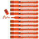 EDDING Marqueur Permanent 2000C Orange Pointe Ronde 1,5-3 mm x 10 Marqueur permanent