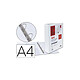LIDERPAPEL Classeur 4 anneaux 55mm 283x320mm document a4 plastique dos 78mm blanc x 12 Classeur à anneaux